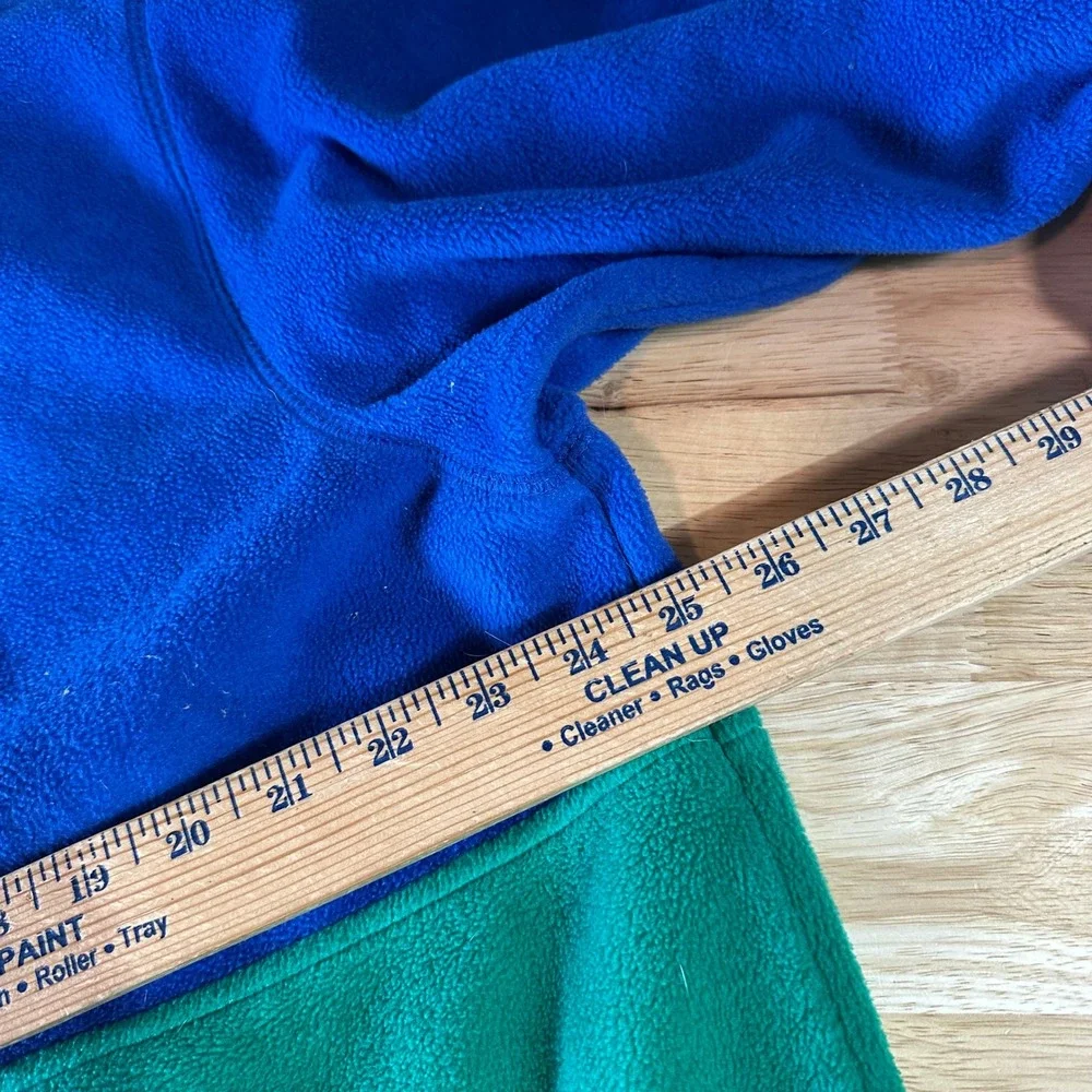 Columbia Back Bowl Full Zip Fleece Blue Green Retro Mens XL